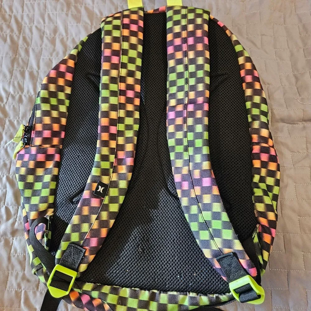 Hurley Neon Checkered Backpack